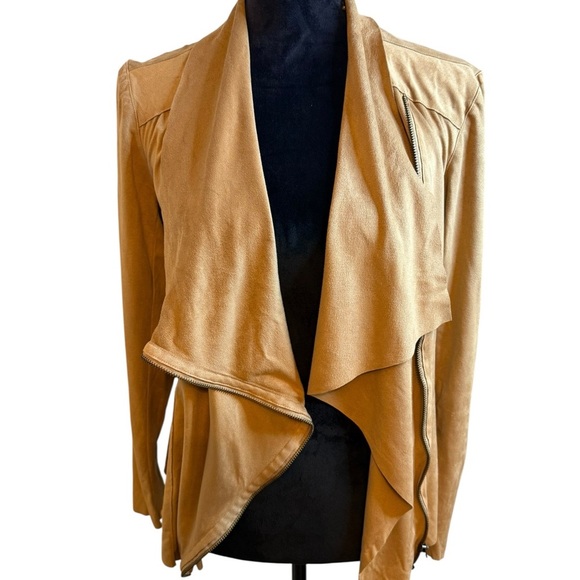 Mote Faux Suede Drape Jacket - Picture 2 of 8